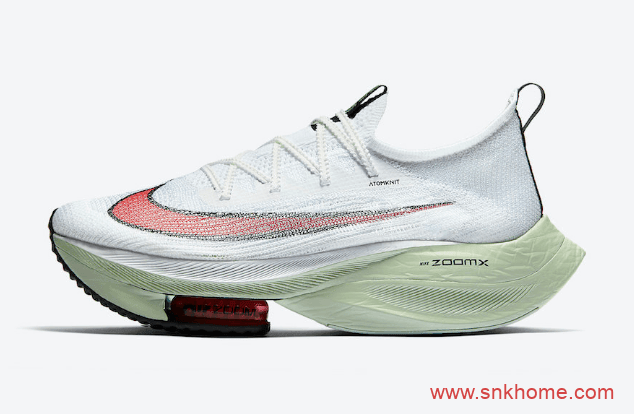 耐克最强跑鞋 耐克马拉松系列 Nike Air Zoom Alphafly Next％ 耐克白浅绿色跑鞋发售日期 货号：CI9925-100