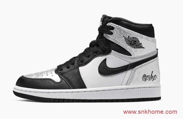 新黑银色AJ1高帮 Air Jordan 1 High OG WMNS “Silver Toe” AJ1灰银质感超级高 货号：CD0461-001