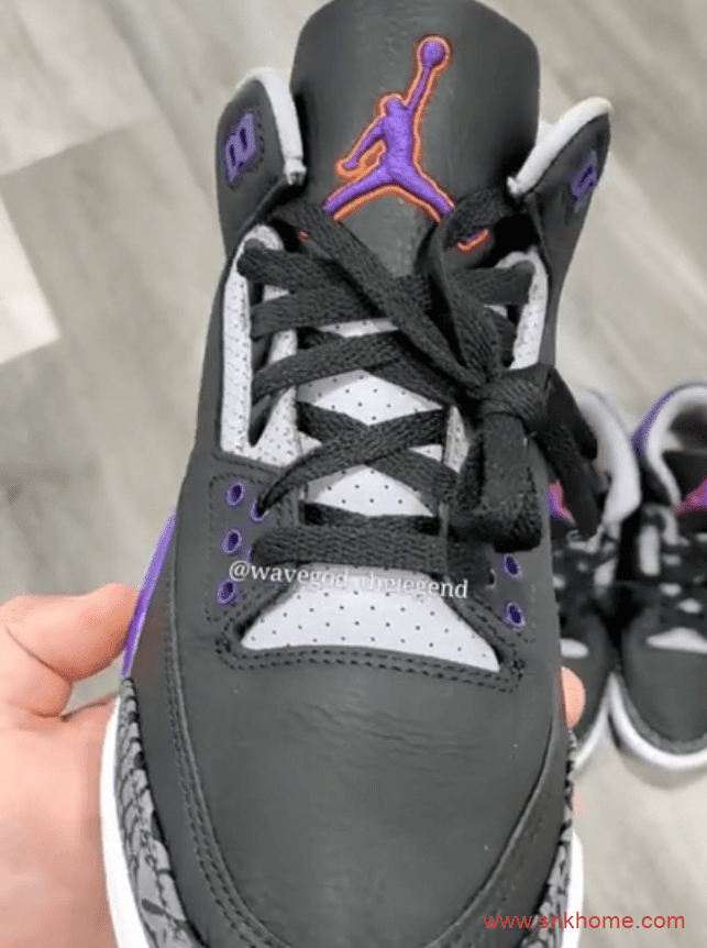 AJ3黑金取消发售不知原因 Air Jordan 3 “Court Purple” 黑金AJ3实物图 货号：CT8532-050