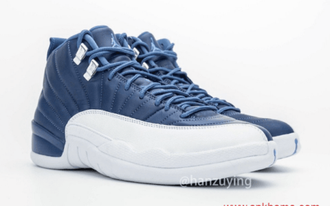 黑曜石AJ12的替代品 Air Jordan 12 “Stone Blue” AJ12白蓝配色发售日期 货号：130690-404