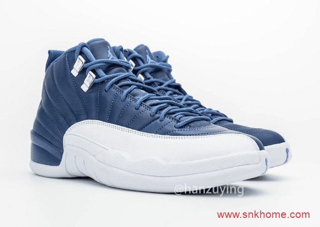 黑曜石AJ12的替代品 Air Jordan 12 “Stone Blue” AJ12白蓝配色发售日期 货号：130690-404