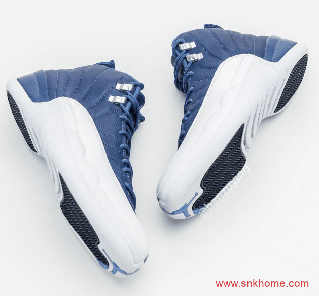 黑曜石AJ12的替代品 Air Jordan 12 “Stone Blue” AJ12白蓝配色发售日期 货号：130690-404
