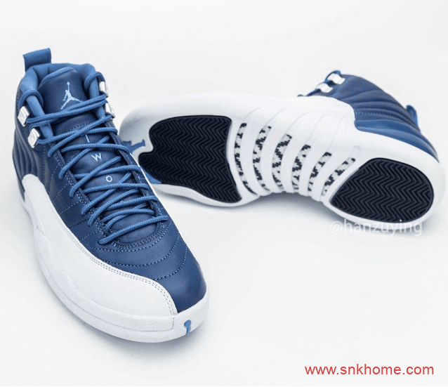 黑曜石AJ12的替代品 Air Jordan 12 “Stone Blue” AJ12白蓝配色发售日期 货号：130690-404