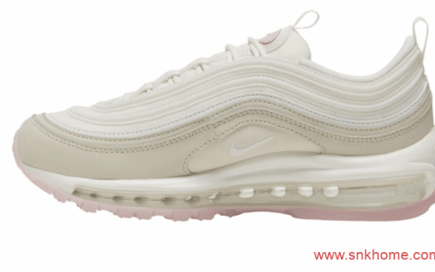 耐克子弹灰粉配色 小姐姐专属规格 Nike Air Max 97 GS 耐克子弹头淡粉色发售日期 货号：CT1904-100