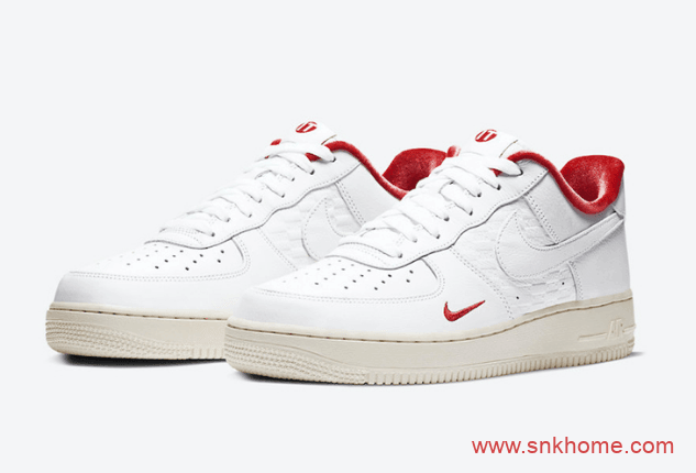 耐克空军KITH联名白红低帮板鞋 KITH x Nike Air Force 1 Low 空军KITH联名款发售日期 货号：CZ7926-100