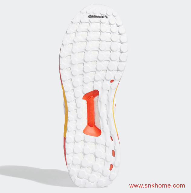 阿迪达斯透气小白鞋  adidas Ultra Boost DNA “Barcelona” 阿迪达斯城市限定白红配色官图 货号：FY2896