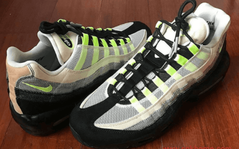 耐克MAX95单宁联名 DENHAM x Nike Air Max 95 耐克MAX95气垫老爹鞋联名款发售日期 货号：CU1644-001