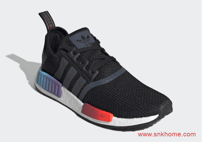 阿迪达斯NMD变色龙配色 adidas NMD R1 阿迪达斯黑色NMD系列鞋款官图释出 货号：FW4365