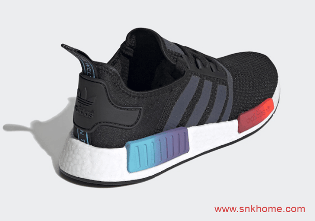 阿迪达斯NMD变色龙配色 adidas NMD R1 阿迪达斯黑色NMD系列鞋款官图释出 货号：FW4365