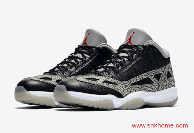 AJ11黑水泥低帮 Air Jordan 11 Low IE “Black Cement” 宝藏球鞋AJ11新配色发售日期 货号：919712-006