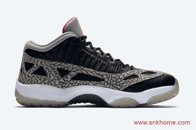 AJ11黑水泥低帮 Air Jordan 11 Low IE “Black Cement” 宝藏球鞋AJ11新配色发售日期 货号：919712-006