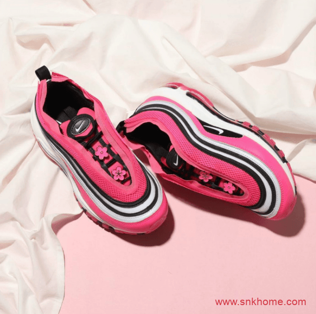 耐克MAX97子弹新万花筒 Nike WMNS Air Max 97 LX 耐克子弹桃粉色女子气垫跑鞋发售日期 货号：CV3411-600