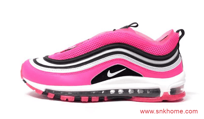 耐克MAX97子弹新万花筒 Nike WMNS Air Max 97 LX 耐克子弹桃粉色女子气垫跑鞋发售日期 货号：CV3411-600