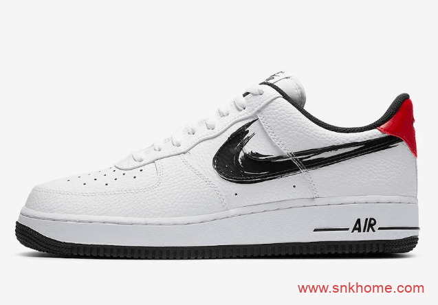 耐克空军笔刷勾 Nike Air Force 1 Low “Brushstroke Swoosh” 耐克空军一号新款 货号：DA4657-001/DA4657-100