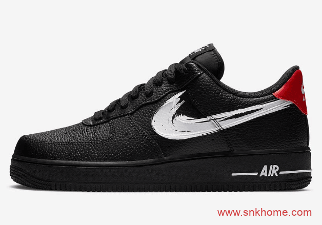 耐克空军笔刷勾 Nike Air Force 1 Low “Brushstroke Swoosh” 耐克空军一号新款 货号：DA4657-001/DA4657-100