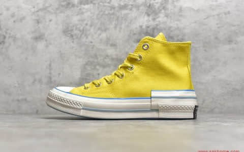 Converse Chuk70 顶级版本纯原匡威1970S黄色高帮拼接撞色 匡威解构鞋 货号：568801C