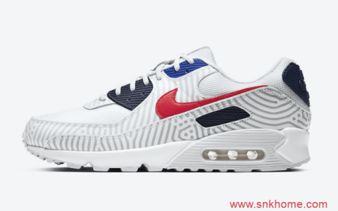 全新配色Nike Air Max 90 “Euro Tour” 耐克MAX90反光斑马纹太好看 货号：CT1028-100