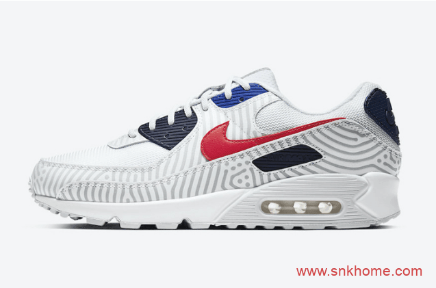 全新配色Nike Air Max 90 “Euro Tour” 耐克MAX90反光斑马纹太好看 货号：CT1028-100