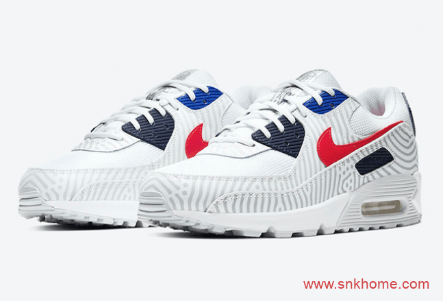 全新配色Nike Air Max 90 “Euro Tour” 耐克MAX90反光斑马纹太好看 货号：CT1028-100