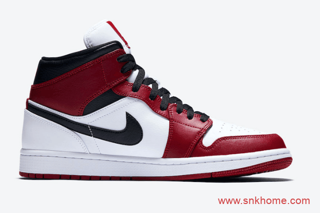 白红AJ1中帮小芝加哥 Air Jordan 1 Mid “Chicago” 官图释出 货号：554724-173