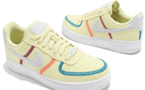 外露缝线设计 Nike Air Force 1 Low “Life Lime” 耐克空军帆布鞋黄色发售日期 货号：CK6572-700