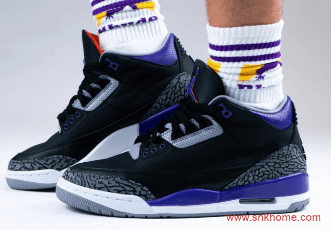 AJ3实战篮球鞋 Air Jordan 3 “Court Purple” AJ3黑紫为何取消发售 货号：CT8532-050