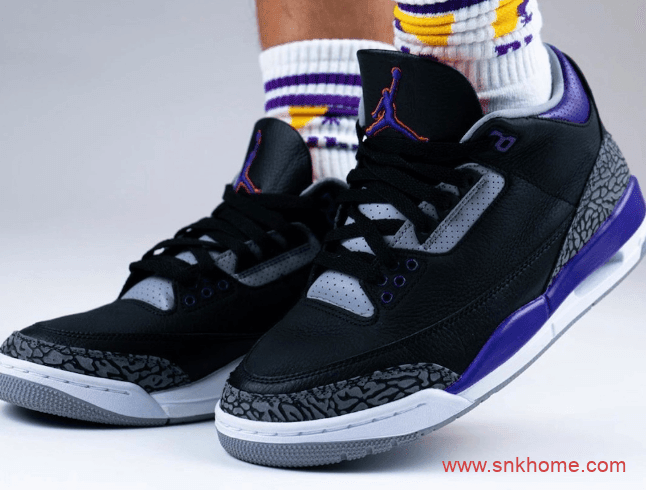 AJ3实战篮球鞋 Air Jordan 3 “Court Purple” AJ3黑紫为何取消发售 货号：CT8532-050