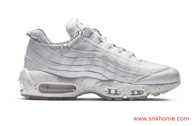 耐克城市限定 东京主题 Air Max 95 耐克MAX95气垫老爹鞋灰白 卖鞋送脚裸链