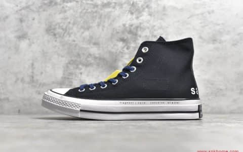 匡威Sacai藤原浩联名 Converse x sacai x fragment design 匡威联名款黑色帆布鞋 货号：160328C