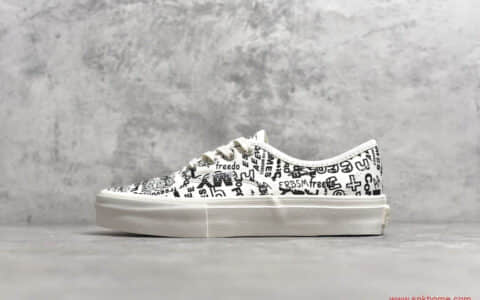 万斯涂鸦限量款 VANS VAULT x COMME des GARCONS Authentic LX CDG 万斯白色一脚蹬