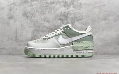 NIKE WMNS Air Force 1 Shadow"Tropical Twist"耐克空军一号马卡龙灰绿 货号：CW2655-001