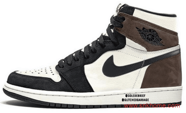 AJ1高帮黑棕麂皮 Air Jordan 1 “Dark Mocha” 小反钩AJ1上脚图 货号：555088-105