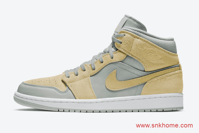 AJ1中帮麂皮 Air Jordan 1 Mid 很像AJ1低帮巴黎的配色 货号：DA4666-100/DA4666-001