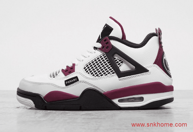 AJ4白紫联名款配色 PSG x Air Jordan 4 大巴黎发售日期 货号：CZ5624-100