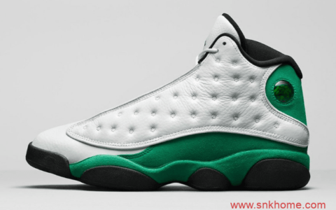 白绿AJ13球鞋实物图 Air Jordan 13 “Lucky Green”酷似凯尔特人配色 货号：DB6537-113