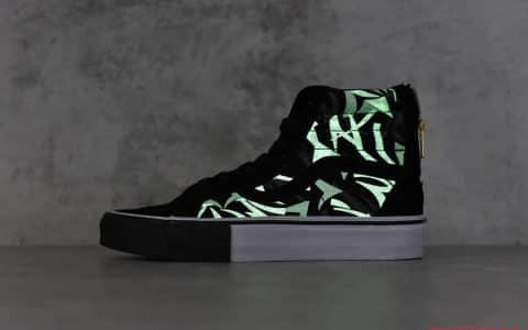 万斯荆棘黑色高帮帆布鞋 Vans X Clot SK8-HI Alienegra 陈冠希同款万斯