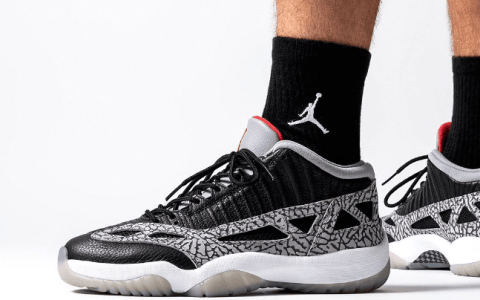 AJ11爆裂纹材质 Air Jordan 11 Low IE “Black Cement” AJ11黑水泥新款发售日期 货号：919712-006