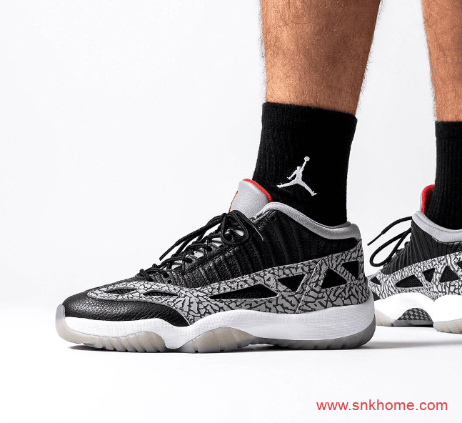 AJ11爆裂纹材质 Air Jordan 11 Low IE “Black Cement” AJ11黑水泥新款发售日期 货号：919712-006