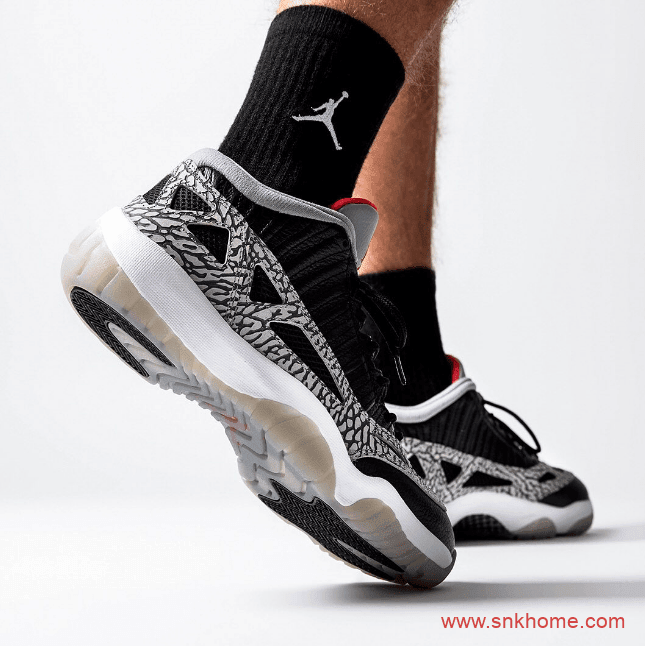 AJ11爆裂纹材质 Air Jordan 11 Low IE “Black Cement” AJ11黑水泥新款发售日期 货号：919712-006