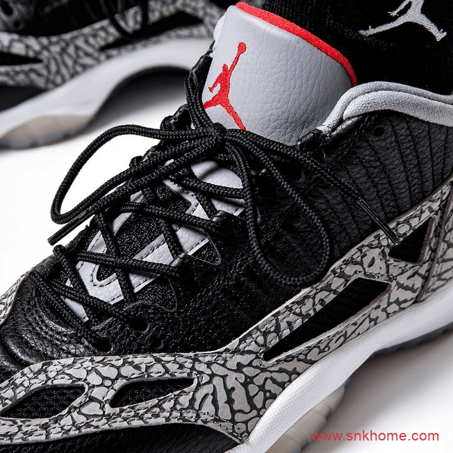 AJ11爆裂纹材质 Air Jordan 11 Low IE “Black Cement” AJ11黑水泥新款发售日期 货号：919712-006