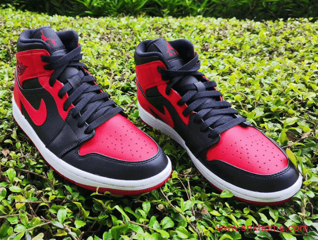 5K天价AJ1黑红高帮的替代品 Air Jordan 1 Mid “Bred”中帮黑红很难抢