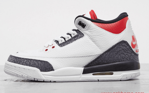 AJ3黑红牛仔爆裂纹 Air Jordan 3 SE DNM “Fire Red” AJ3新火焰红发售日期 货号：CZ6431-100