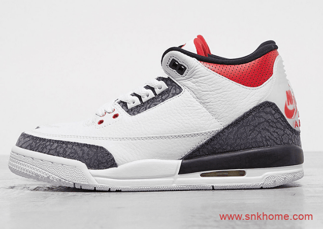 AJ3黑红牛仔爆裂纹 Air Jordan 3 SE DNM “Fire Red” AJ3新火焰红发售日期 货号：CZ6431-100