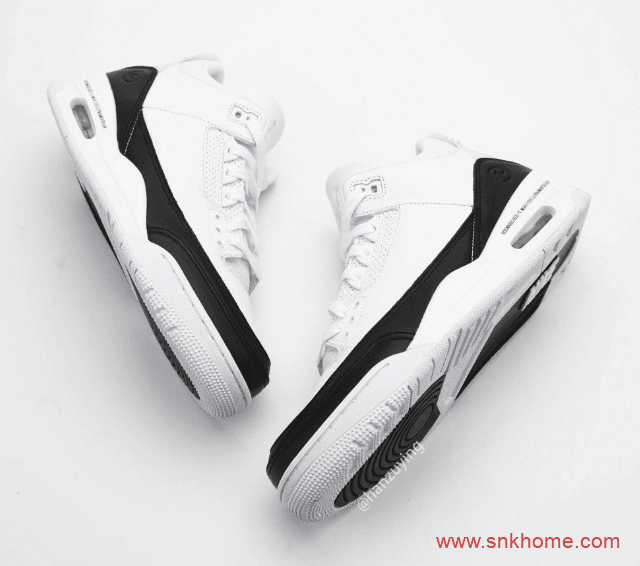 AJ3白黑闪电 Fragment Design x Air Jordan 3  AJ3藤原浩联名发售日期 货号：DA3595-100