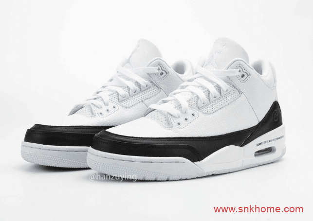 AJ3白黑闪电 Fragment Design x Air Jordan 3  AJ3藤原浩联名发售日期 货号：DA3595-100