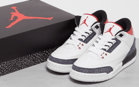 AJ3火焰红日本限定 Air Jordan 3 SE-T “Fire Red” AJ3白红爆裂纹规格极高 货号：CZ6433-100