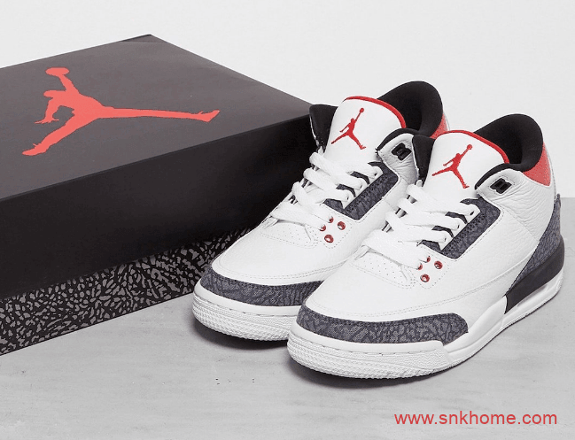 AJ3火焰红日本限定 Air Jordan 3 SE-T “Fire Red” AJ3白红爆裂纹规格极高 货号：CZ6433-100