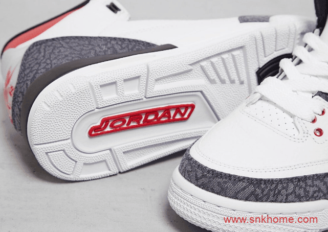 AJ3火焰红日本限定 Air Jordan 3 SE-T “Fire Red” AJ3白红爆裂纹规格极高 货号：CZ6433-100