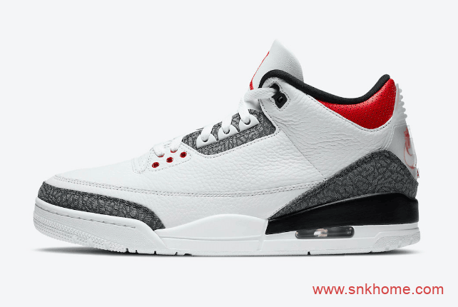 AJ3火焰红日本限定 Air Jordan 3 SE-T “Fire Red” AJ3白红爆裂纹规格极高 货号：CZ6433-100