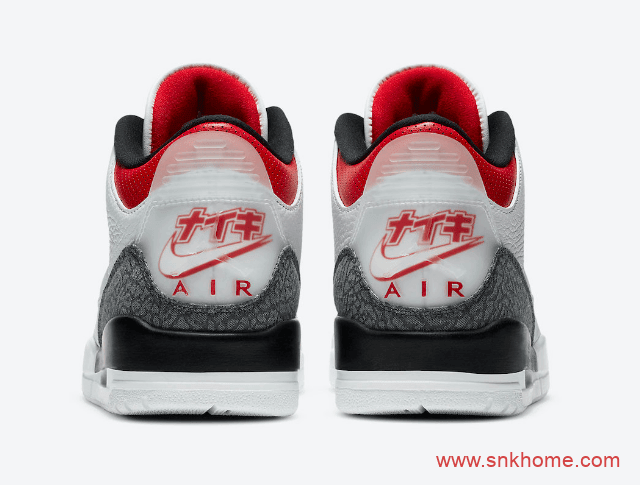 AJ3火焰红日本限定 Air Jordan 3 SE-T “Fire Red” AJ3白红爆裂纹规格极高 货号：CZ6433-100